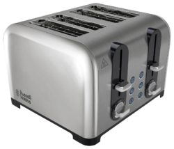 Russell Hobbs - Toaster - 22404 Wide Slot - 4 Slice - St/Steel.